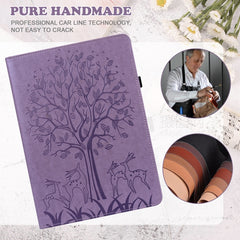 Estuche para tableta de cuero estampado pren...
