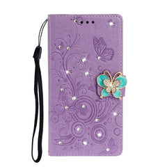 Estuche de cuero en relieve con mariposa de ...