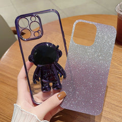 Estuche para teléfono con polvo de brillo de...