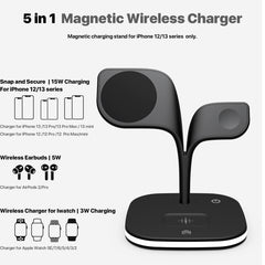 Cargador inalámbrico magnético YM-UD22 de 15 W 5 en 1