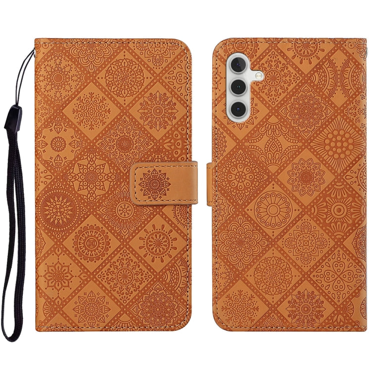 Estuche para teléfono de cuero con patrón en...