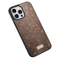 SULADA PC + TPU Funda de cuero con purpurina...