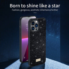 SULADA PC + TPU Funda de cuero con purpurina...