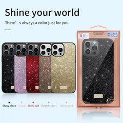 SULADA PC + TPU Funda de cuero con purpurina...