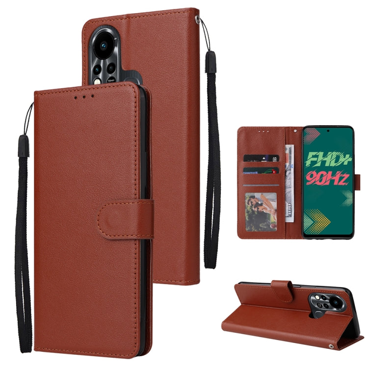 Estuche multifuncional de cuero con tapa hor...