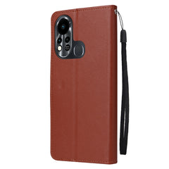 Estuche multifuncional de cuero con tapa hor...