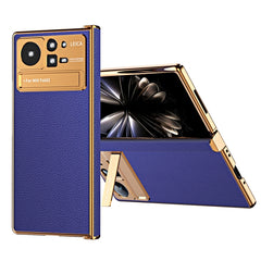 Estuche para teléfono de cuero liso con marc...