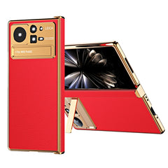 Estuche para teléfono de cuero liso con marc...