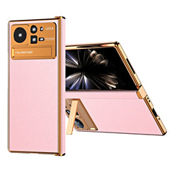 Estuche para teléfono de cuero liso con marc...