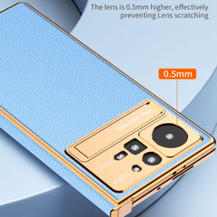 Estuche para teléfono de cuero liso con marc...