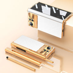Estuche para teléfono plegable de cuero liso...