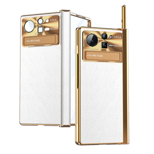 Estuche para teléfono plegable de cuero liso...