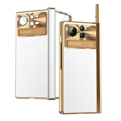 Estuche para teléfono plegable de cuero liso...