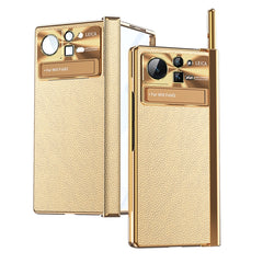 Estuche para teléfono plegable de cuero liso...