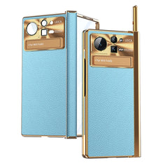 Estuche para teléfono plegable de cuero liso...