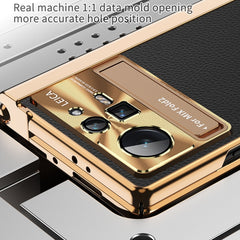 Estuche para teléfono plegable de cuero liso...