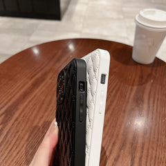 Estuche para teléfono de piel de cordero con...
