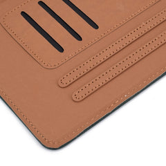 Estuche de cuero plano de color sólido horiz...