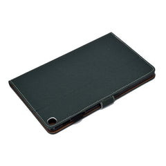 Estuche de cuero plano de color sólido horiz...
