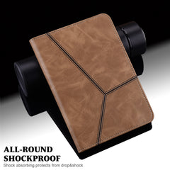 Estuche para tableta de cuero con rayas en r...
