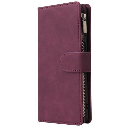 Estuche de cuero con tapa horizontal multifu...