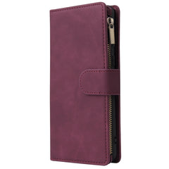 Estuche de cuero con tapa horizontal multifu...