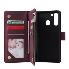 Estuche de cuero con tapa horizontal multifu...