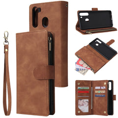 Estuche de cuero con tapa horizontal multifu...