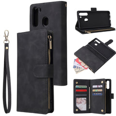 Estuche de cuero con tapa horizontal multifu...