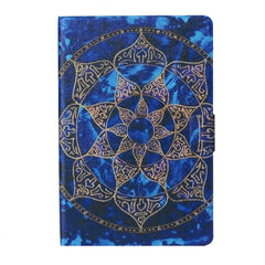 Estuche para tableta de cuero con pintura en...