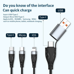 ADC-008 100W USB/Tipo-C a Tipo-C + 8 pines +...