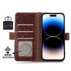 Estuche para teléfono RFID de cuero genuino ...
