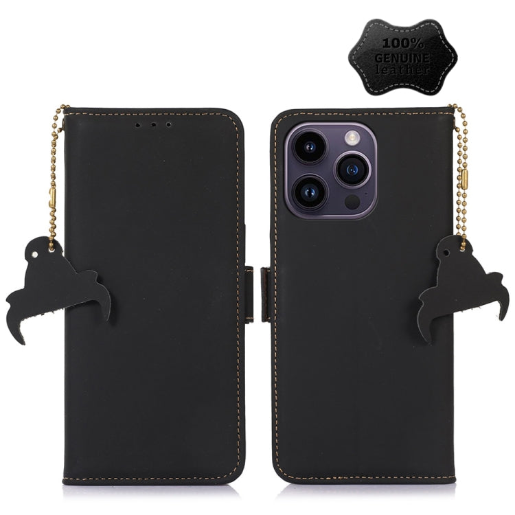 Estuche para teléfono de cuero RFID magnétic...