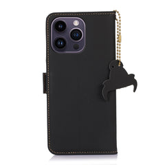 Estuche para teléfono de cuero RFID magnétic...