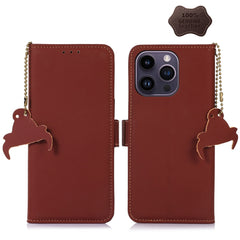 Estuche para teléfono de cuero RFID magnétic...