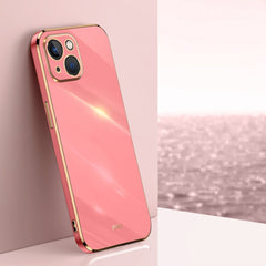 XINLI Straight 6D Plating Gold Edge TPU Estu...