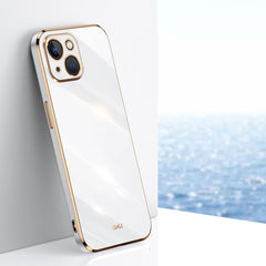 XINLI Straight 6D Plating Gold Edge TPU Estu...
