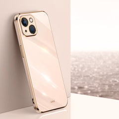 XINLI Straight 6D Plating Gold Edge TPU Estu...