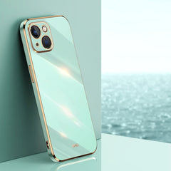 XINLI Straight 6D Plating Gold Edge TPU Estu...