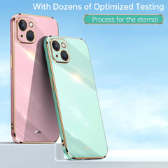 XINLI Straight 6D Plating Gold Edge TPU Estu...