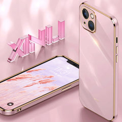 XINLI Straight 6D Plating Gold Edge TPU Estu...