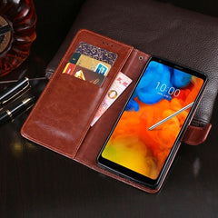 idewei Funda de cuero con textura Crazy Hors...