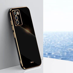 XINLI Straight 6D Plating Gold Edge TPU Fund...