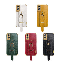 Estuche de cuero con patrón de cocodrilo de ...