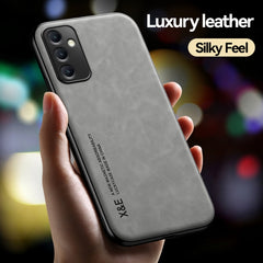 Estuche para teléfono con respaldo de cuero ...