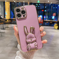 Estuche para teléfono con soporte de conejo ...