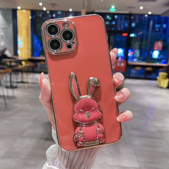 Estuche para teléfono con soporte de conejo ...