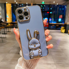 Estuche para teléfono con soporte de conejo ...