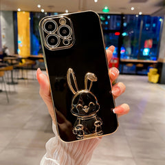 Estuche para teléfono con soporte de conejo ...