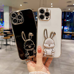 Estuche para teléfono con soporte de conejo ...